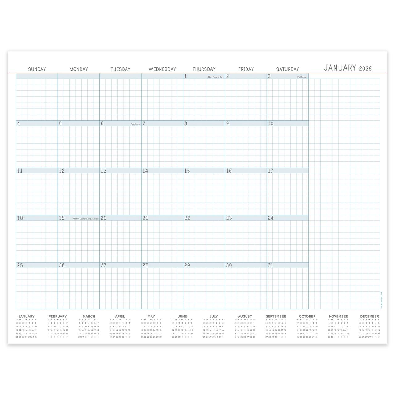2026 Professional Medium Desk Pad Monthly Blotter Calendar